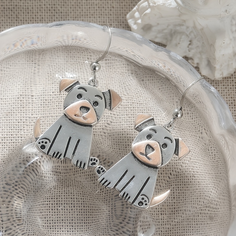 Women's Retro Cartoon Mismatched Cute Dog Earrings